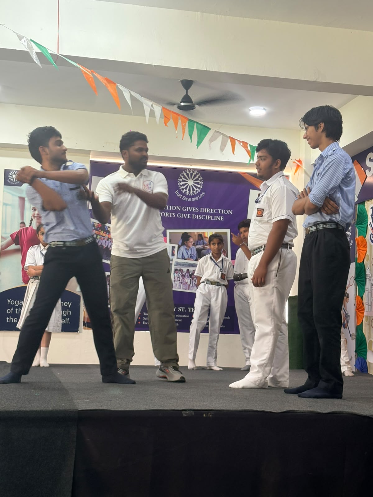 Students learning practical self-defence techniques