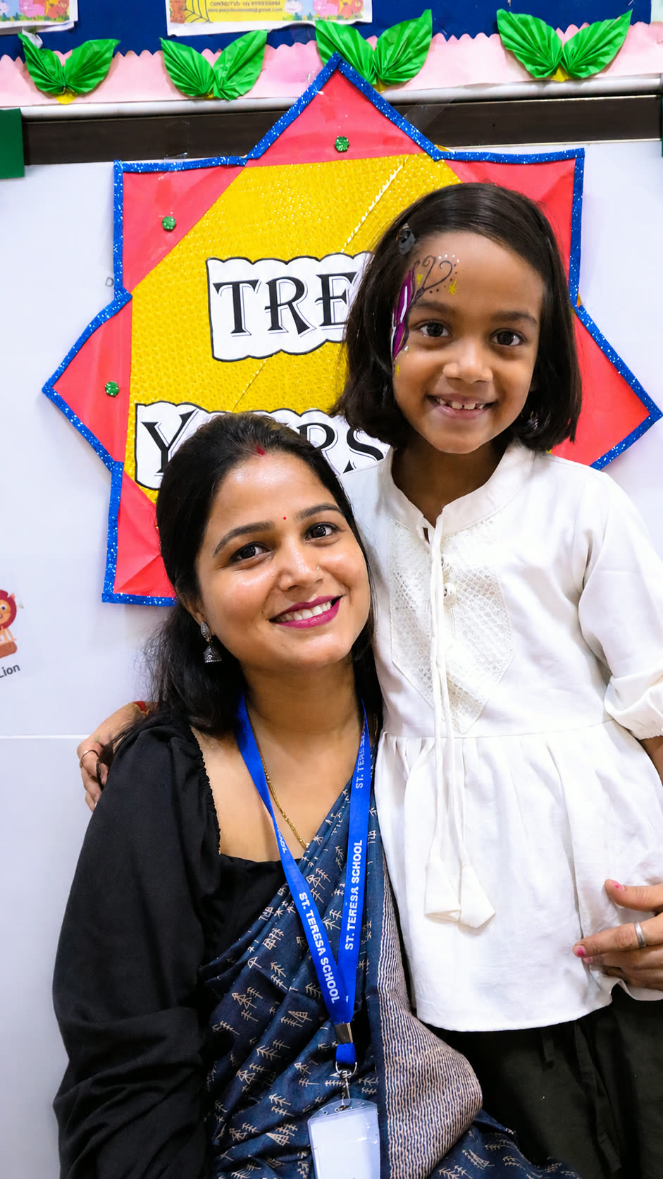 Friends sharing a smile at school