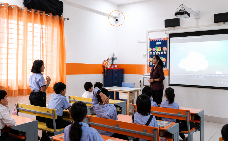Smart classroom with digital board