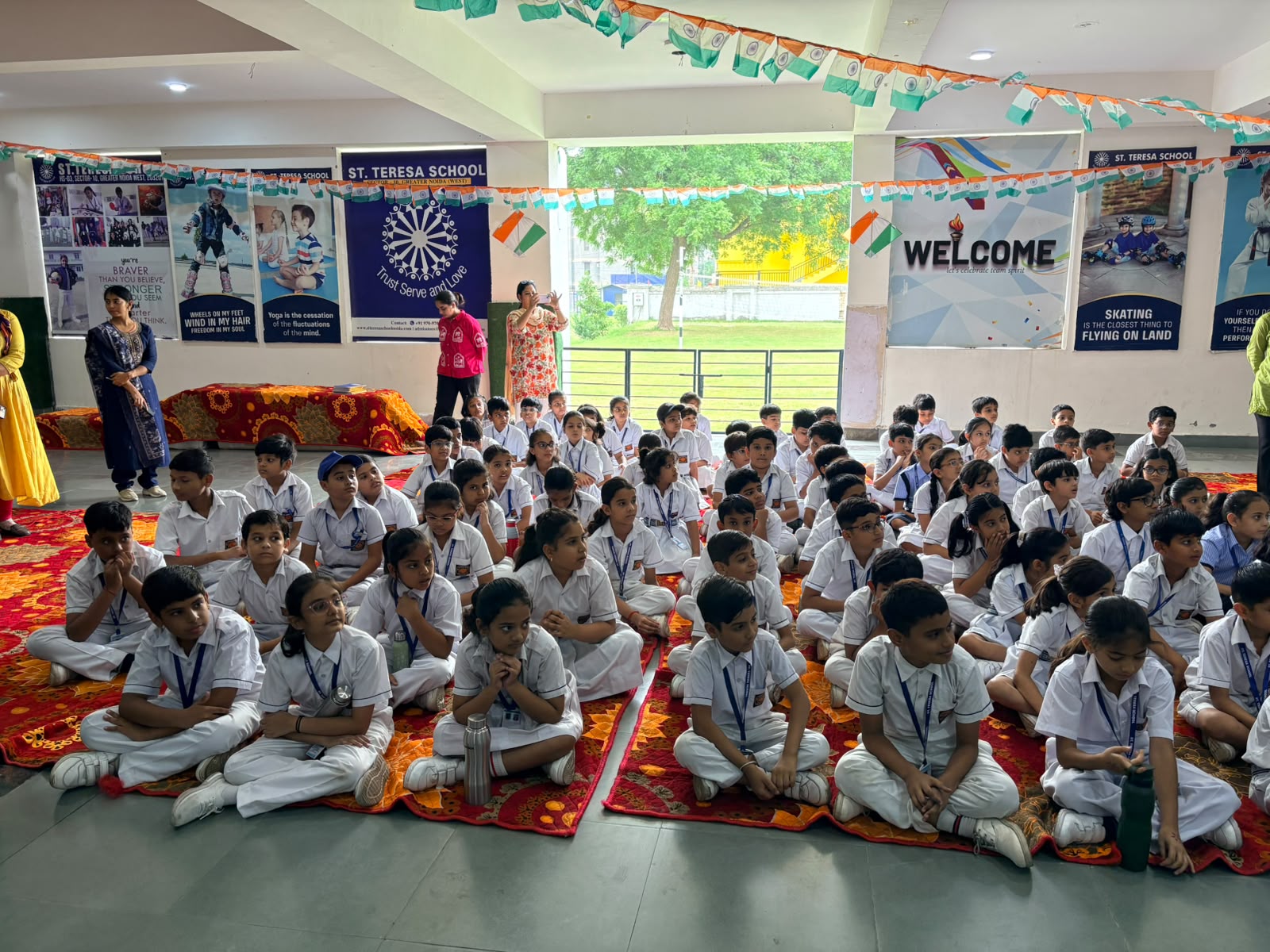 Students attending an interactive session on safety and security